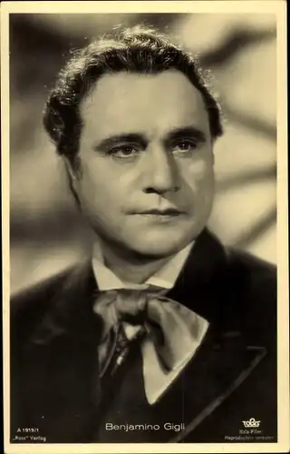 Ak Opernsänger Beniamino Gigli, Portrait