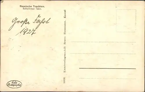 Ak Hessische Trachten, Schwälmer Tanz