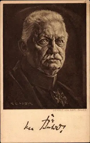 Künstler Ak Bauer, Karl, Generaloberst Karl von Bülow, Portrait