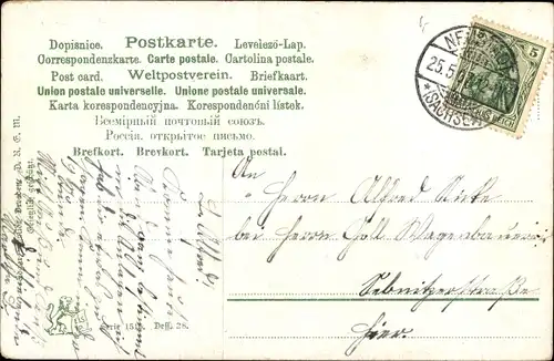 Passepartout Buchstaben Ak Vorname Alfred, Blick auf den Ort