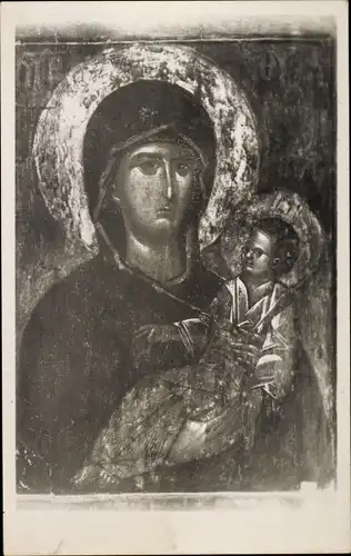 Künstler Ak Athen Griechenland, Icone de la vierge tenant l'enfant, Musée Byzantin