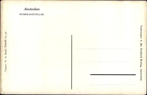 Künstler Ak Amsterdam Nordholland Niederlande, Rembrandtplein