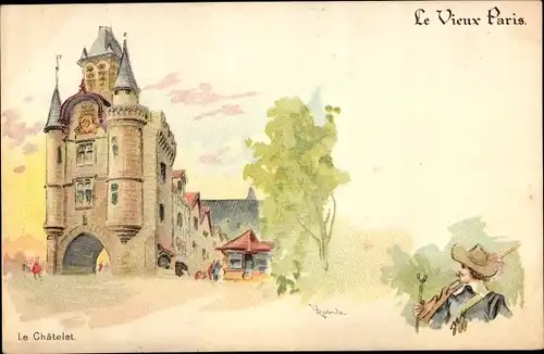 Künstler Litho Robida, Le Vieux Paris, Le Chatelet