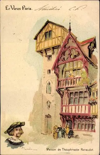 Künstler Litho Robida, Paris, Maison de Théophraste Renaudot