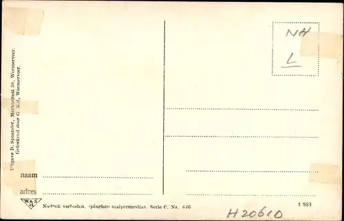 Ak Wormer Nordholland, Ringsloot, De Houtsnip of 't Oosterkerkhof, Oliemolen