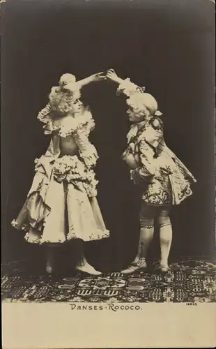 Ak Danses Rococo, tanzendes Paar