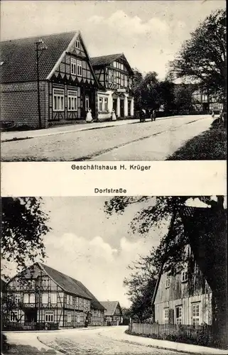 Ak Bröckel in Niedersachsen, Geschäftshaus H. Krüger, Dorfstraße