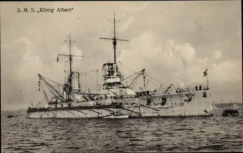 Ak Deutsches Kriegsschiff, SMS König Albert, Großlinienschiff