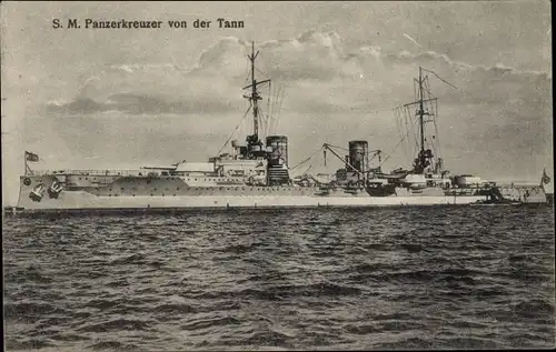 Ak Deutsches Kriegsschiff, SMS Von der Tann, Panzerkreuzer