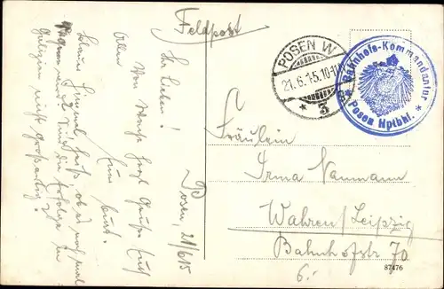 Ak Poznań Posen, Ansiedelungs Kommission, Paulikirche