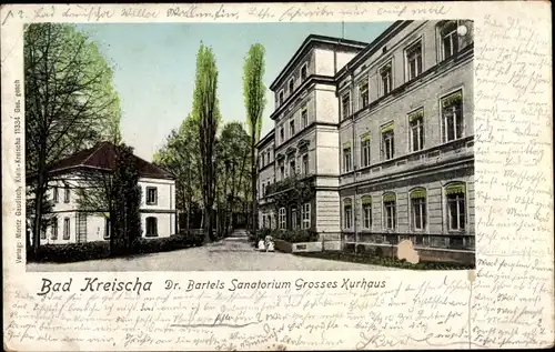Ak Kreischa Sachsen, Dr. Bartels Sanatorium, Großes Kurhaus