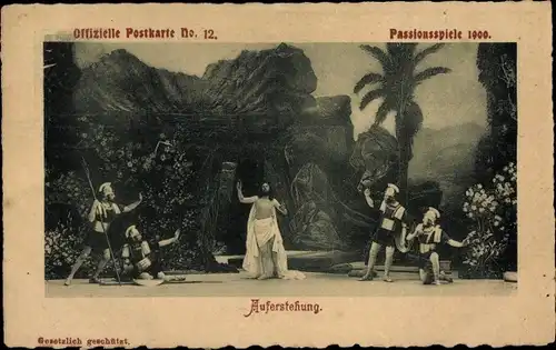 Ganzsachen Ak Oberammergau in Oberbayern, Passionsspiele 1900, Auferstehung, PP 15 C 29