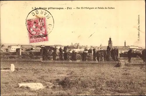Ak Fès Fez Marokko, Dar El-Mahgzen et Palais du Sultan