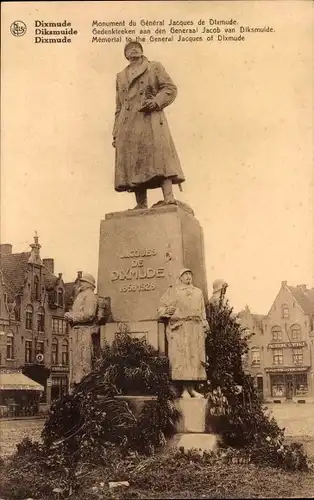 Ak Diksmuide Dixmude Westflandern, Monument du General Jacques de Dixmude