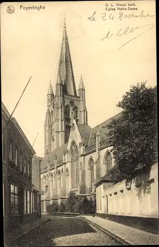 Ak Poperinghe Poperinge Westflandern, Eglise Notre-Dame