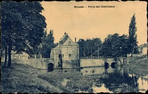 Ak Bruges Brügge Flandern Westflandern, Porte des Marechaux