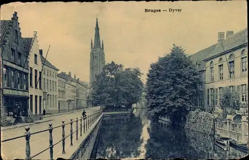 Ak Bruges Brügge Flandern Westflandern, la Dyver