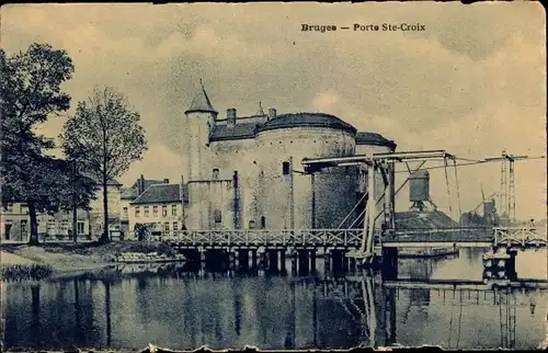 Ak Bruges Brügge Flandern Westflandern, Porte Sainte-Croix