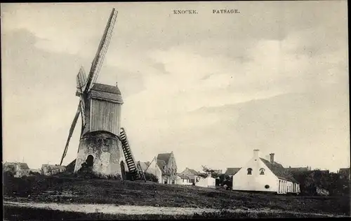 Ak Knokke Knocke Westflandern, Windmühle