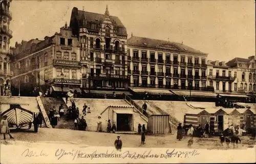 Ak Blankenberghe Blankenberge Westflandern, La Plage et la Digue