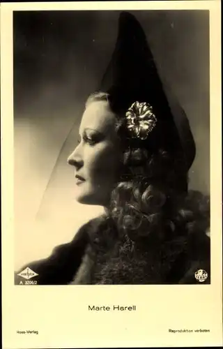 Ak Schauspielerin Marte Harell, Portrait, Ross Verlag A 3206/2