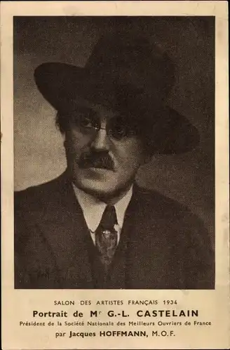 Ak Schauspieler Jaques Hoffmann, Portrait de M G.-L. Castelain