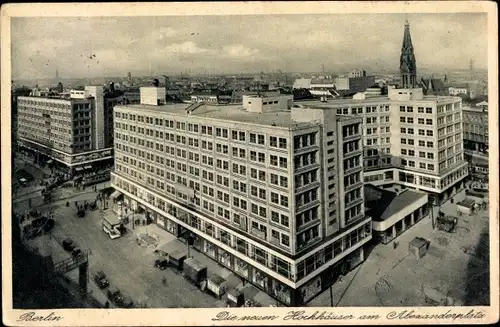 Ak Berlin Mitte, Alexanderplatz, die neuen Hochhäuser