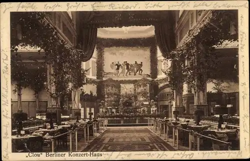 Ak Berlin Mitte, Berliner Konzerthaus Clou, Innenansicht, Saal