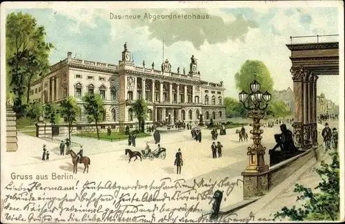 Litho Berlin Mitte, das neue Abgeordnetenhaus