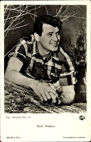 Ak Schauspieler Rock Hudson, Portrait