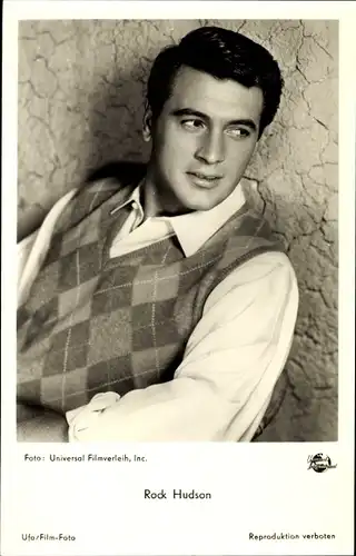 Ak Schauspieler Rock Hudson, Portrait