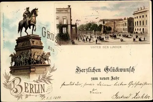 Litho Berlin Mitte, Unter den Linden, Denkmal