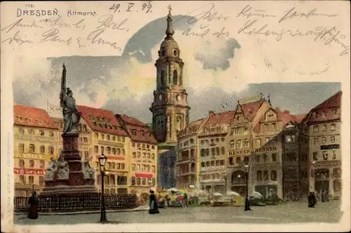 Litho Dresden Altstadt, Altmarkt