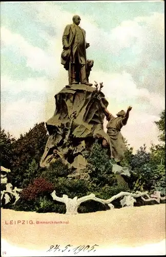 Ak Leipzig in Sachsen, Bismarckdenkmal