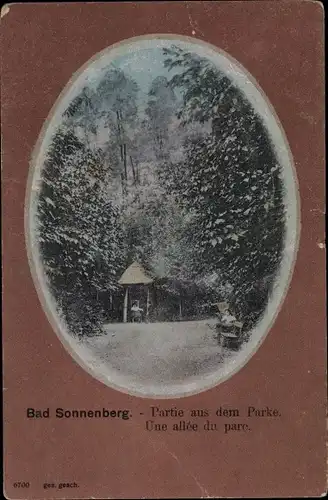 Ak Carspach Karspach Elsass Haut Rhin, Bad Sonnenberg, Park