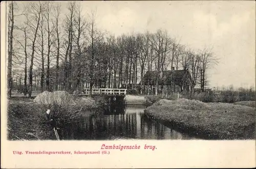 Ak Scherpenzeel Gelderland, Lambalgensche brug