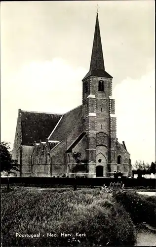 Ak Poortugaal Südholland, Ned. Herv. Kerk