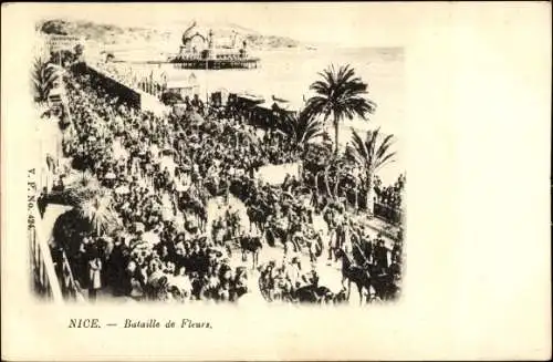 Ak Nice Nizza Alpes Maritimes, Bataille de Fleurs