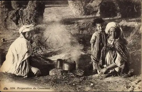 Ak Afrika, Maghreb, Preparation du Couscouss