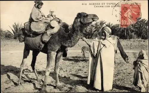 Ak Scenes et Types, Chamelier, Maghreb, Kamel