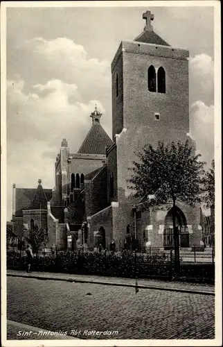 Ak Rotterdam Südholland Niederlande, Sint Antonius Abtkerk