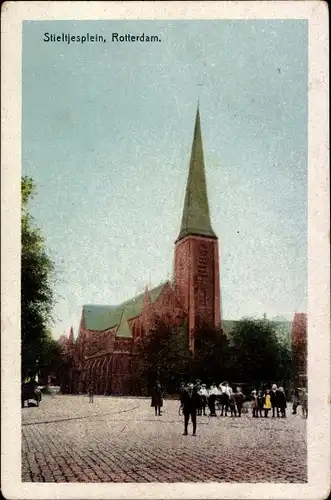 Ak Rotterdam Südholland Niederlande, Stieltjesplein