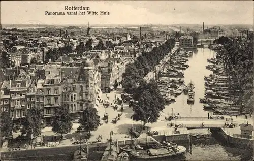 Ak Rotterdam Südholland Niederlande, Panorama vanaf het Witte Huis