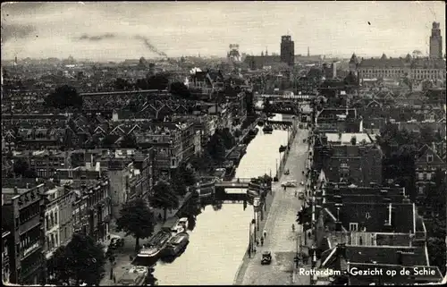 Ak Rotterdam Südholland Niederlande, Panorama, Schie