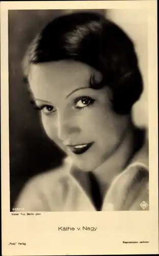 Ak Schauspielerin Käthe von Nagy, Portrait, Ross Verlag 6085/2