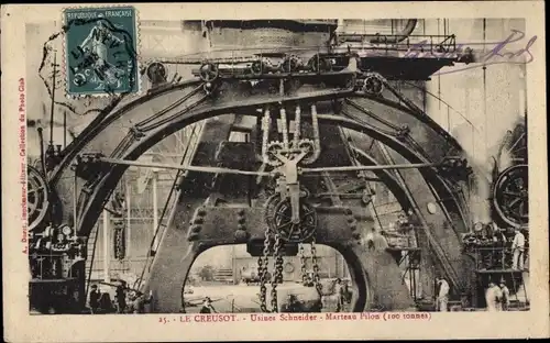 Ak Le Creusot Saône et Loire, Usines Schneider, Marteau Pilon