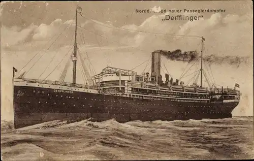 Ak Passagierdampfer Derfflinger, Norddeutscher Lloyd NDL