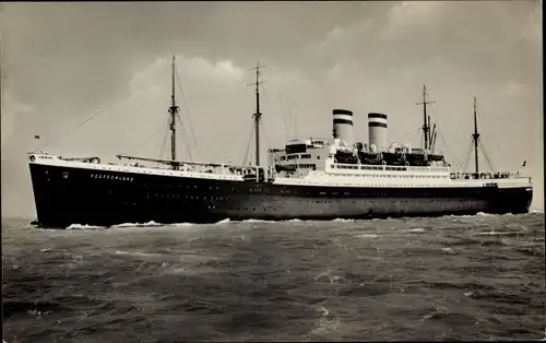 Ak Dampfer Deutschland, HAPAG, Ansicht Backbord
