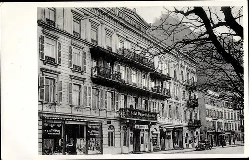 Ak Bad Ems im Rhein Lahn Kreis, Hotel Darmstädter Hof, Geschäft E. Schwarz