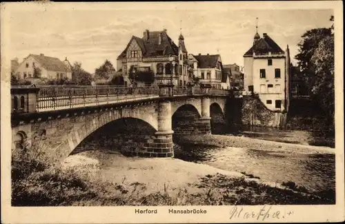 Ak Herford in Westfalen, Hansabrücke